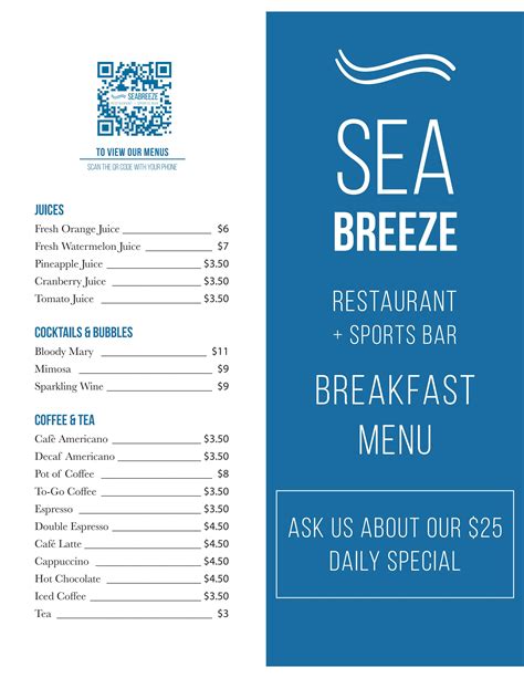 Seabreeze divi aruba menu  That will help me help you